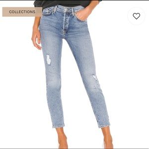 Re/Done | high rise ankle crop stretch